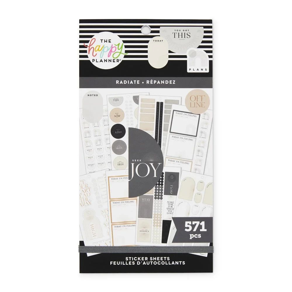 The Happy Planner Sticker Book, Radiate, 571 pcs, NEW